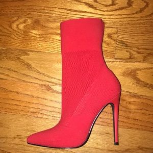 Steve Madden Red sock booties